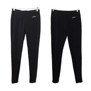 Matilda Jane Black Leggings Set of 2 Girls M 8/10 Elastic Waist Back to School